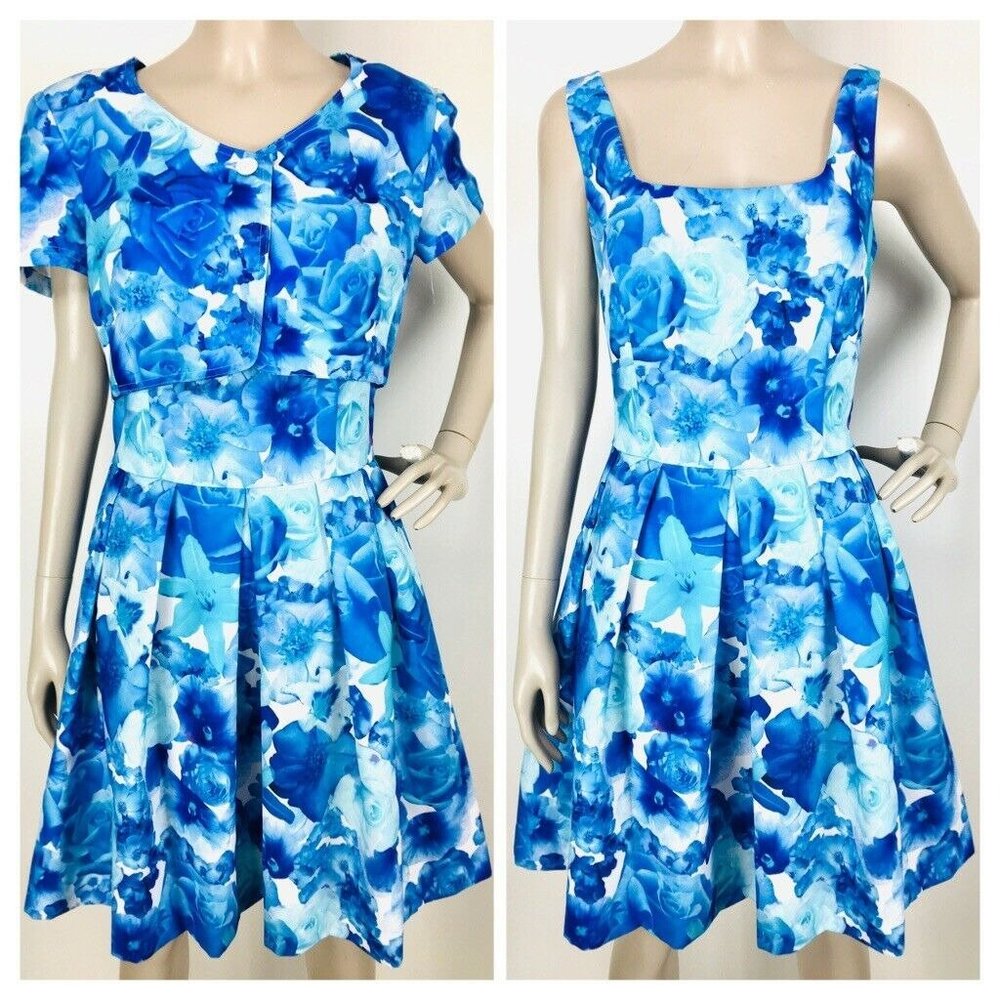 Vintage Georgiou Studio Floral Fit & Flare Dress